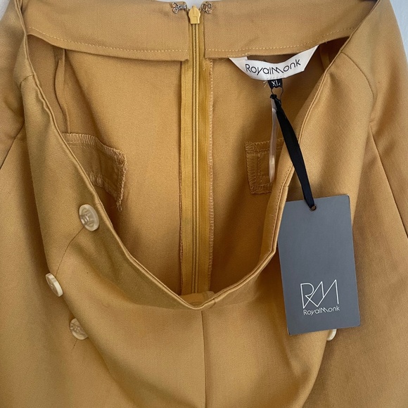 Royal Monk High Wasted Trousers XL Mustard Yellow - Picture 2 of 3